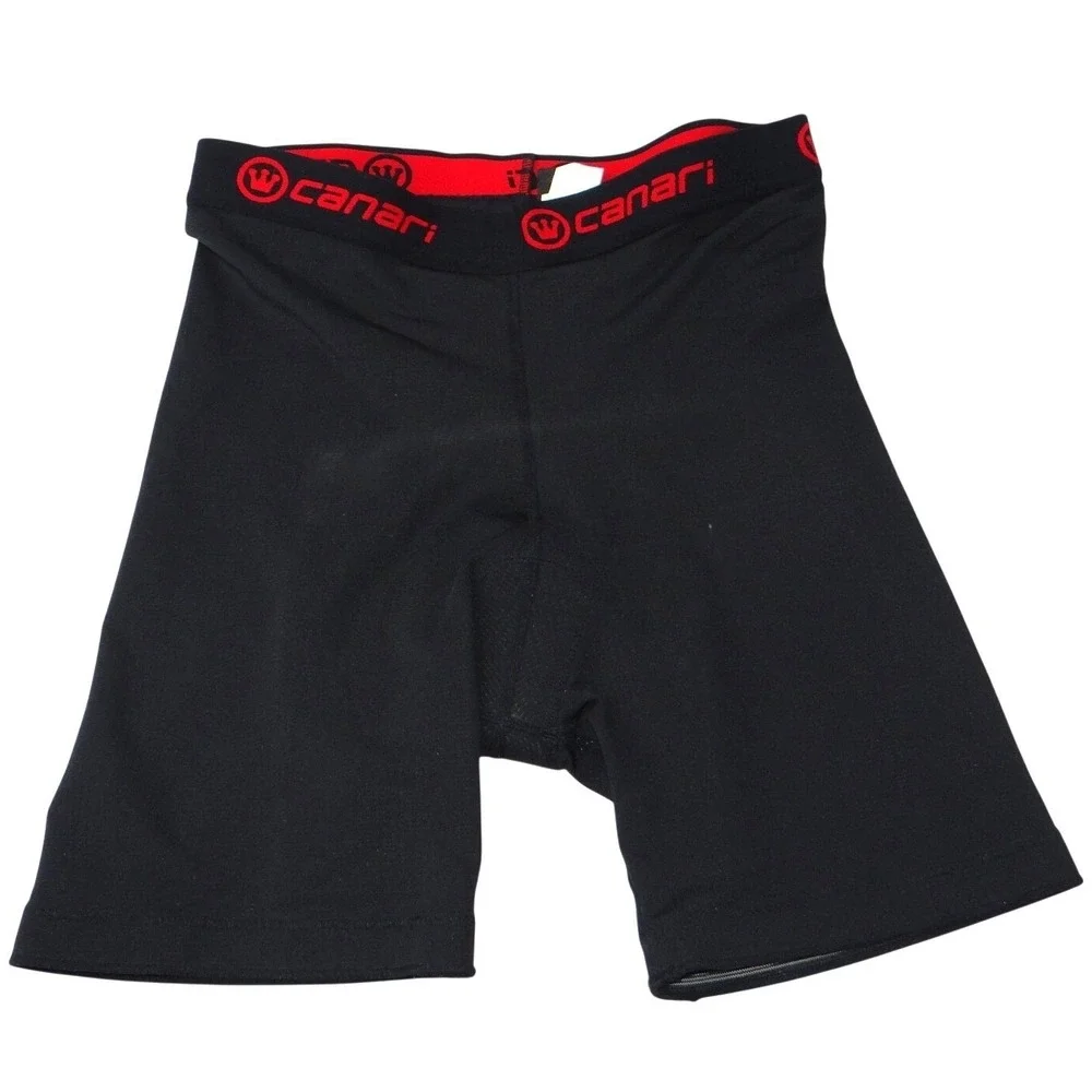 Canari‎ Mens Black Padded Cycling Shorts Size Medium